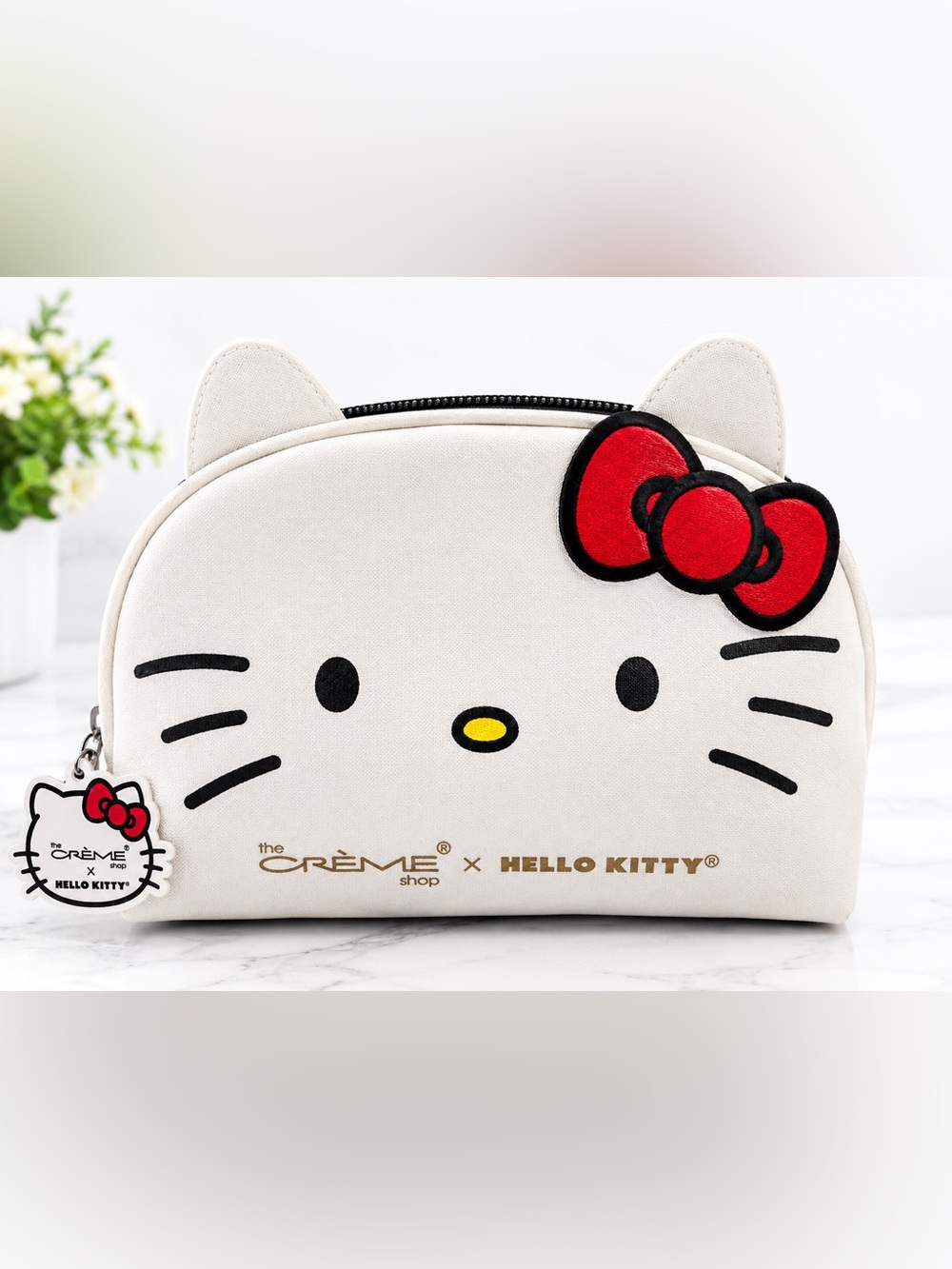 Hello Kitty x The Creme Shop Cosmetic Pouch with Red Bow NWT
